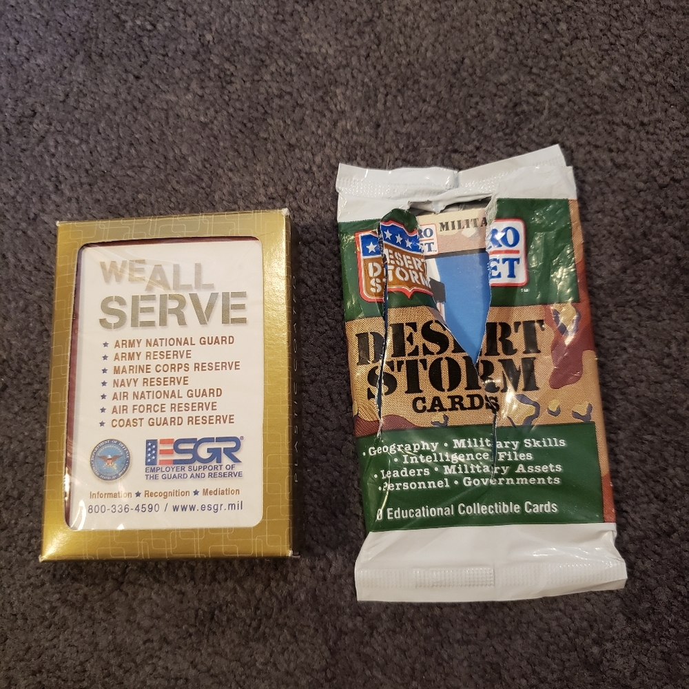 Pro Set Desert Storm collectable cards with free ESGR playing deck